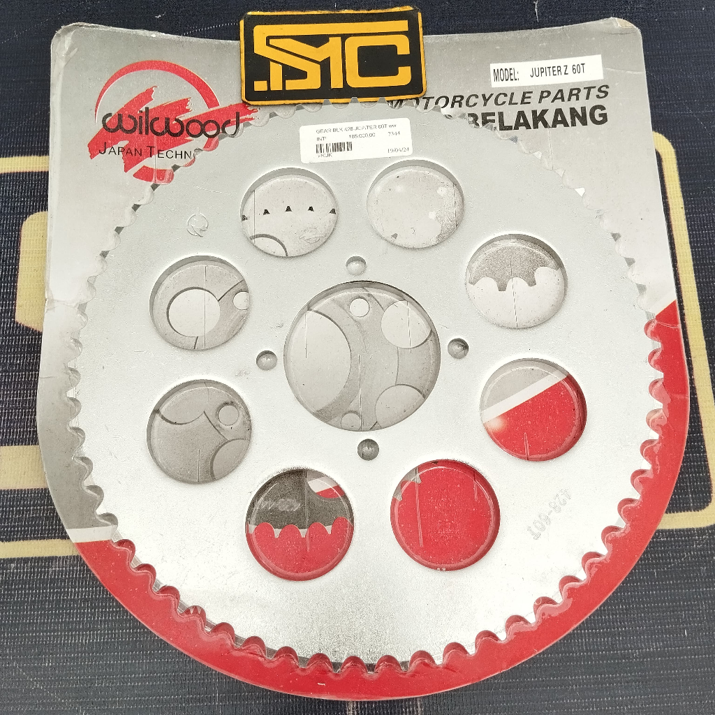Rear Sprocket / Gear Belakang 428 60T Yamaha Jupiter / Vega / RX King Wilwood