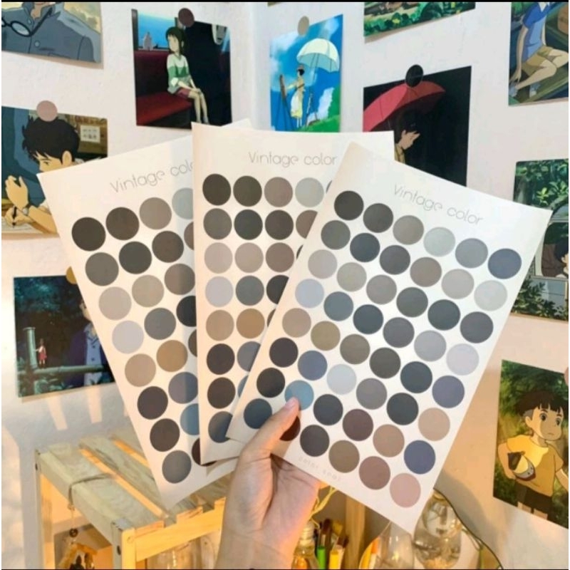 

Stiker Kertas Dekor MACARON DOTS Paper Sticker DIY Planner Scrapbook