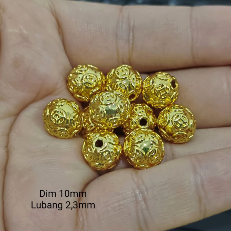 Liontin Charm Xuping Untuk DIY Gelang Pandora Dan Kalung Bola Emas Rejeki