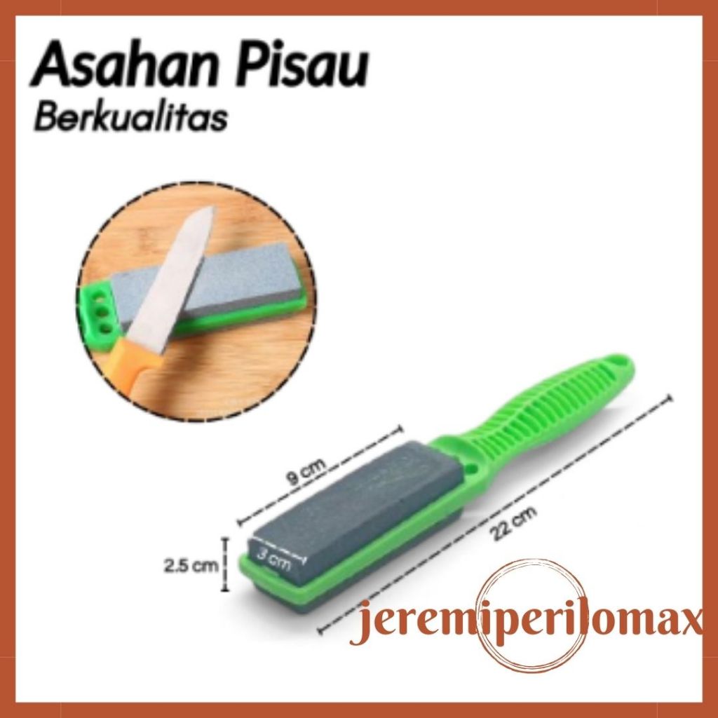 jeremiperilomax ⚡Batu Asah Pisau 2 Sisi Gagang Panjang /  Alat Pengasah Penajam Peruncing Gunting Ar