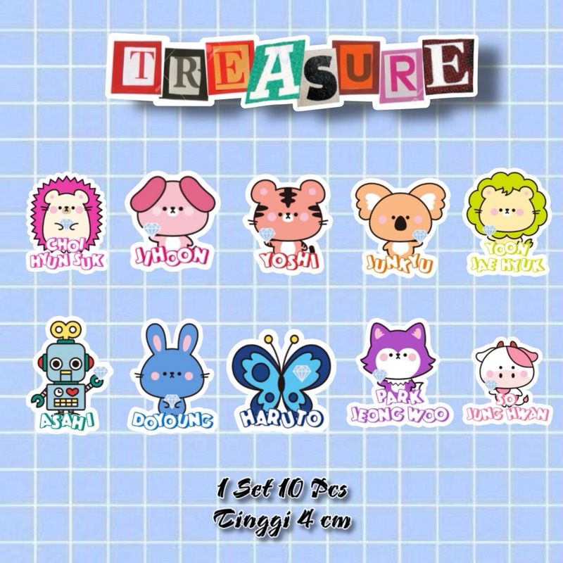 

Stiker Funny Treasure JP 1 set 10 Pcs Sticker Die Cut