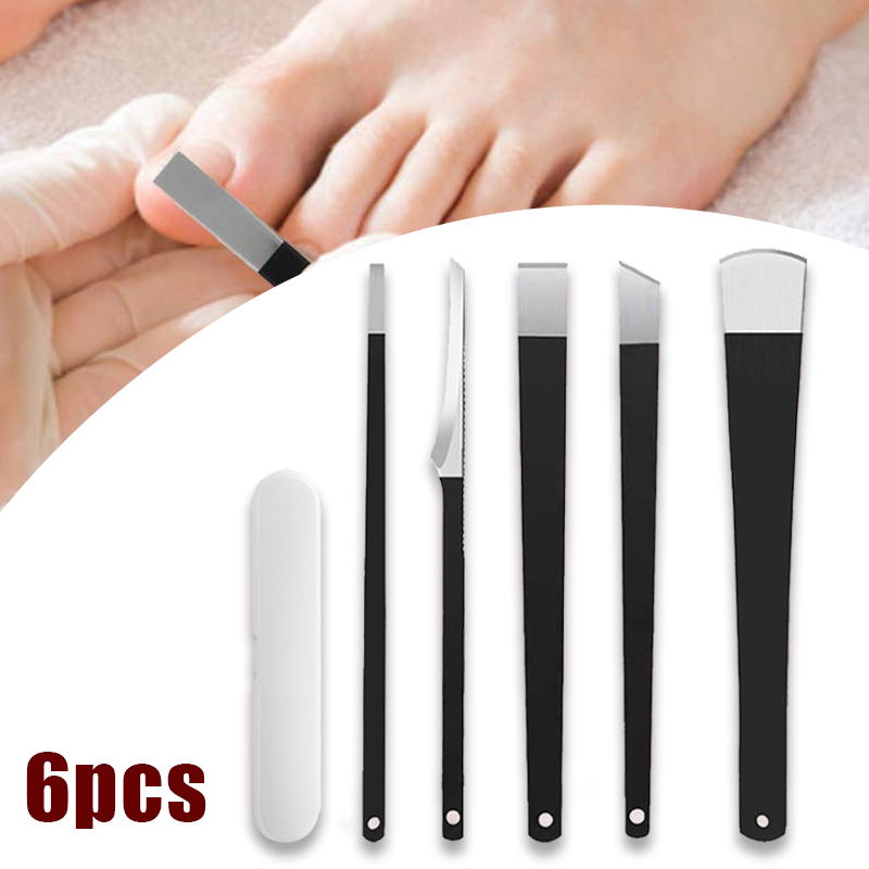 Pisau Kuku Cantengan 6pcs Gunting Kutikula Pisau Merawat Kaki Dead Skin Remover
