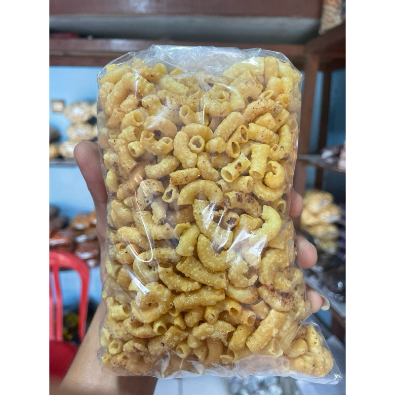 

MAKARONI BANTET RASA ORIGINAL ASIN DAN PEDAS 250g ANEKA SNACK KILOAN