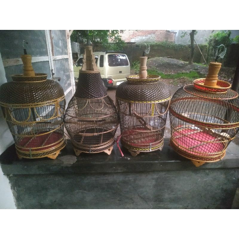 SANGKAR BURUNG PERKUTUT DERKUKU PUTER KURUNGAN BURUNG KANDANG BURUNG MODEL BARU KEKINIAN BAHAN ROTAN