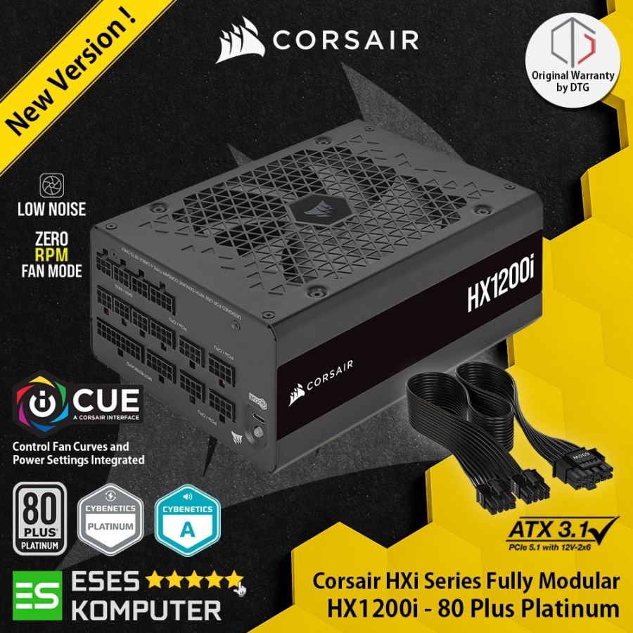 PSU Corsair HXi Series HX1200i 1200Watt 80 Plus Platinum Fully Modular