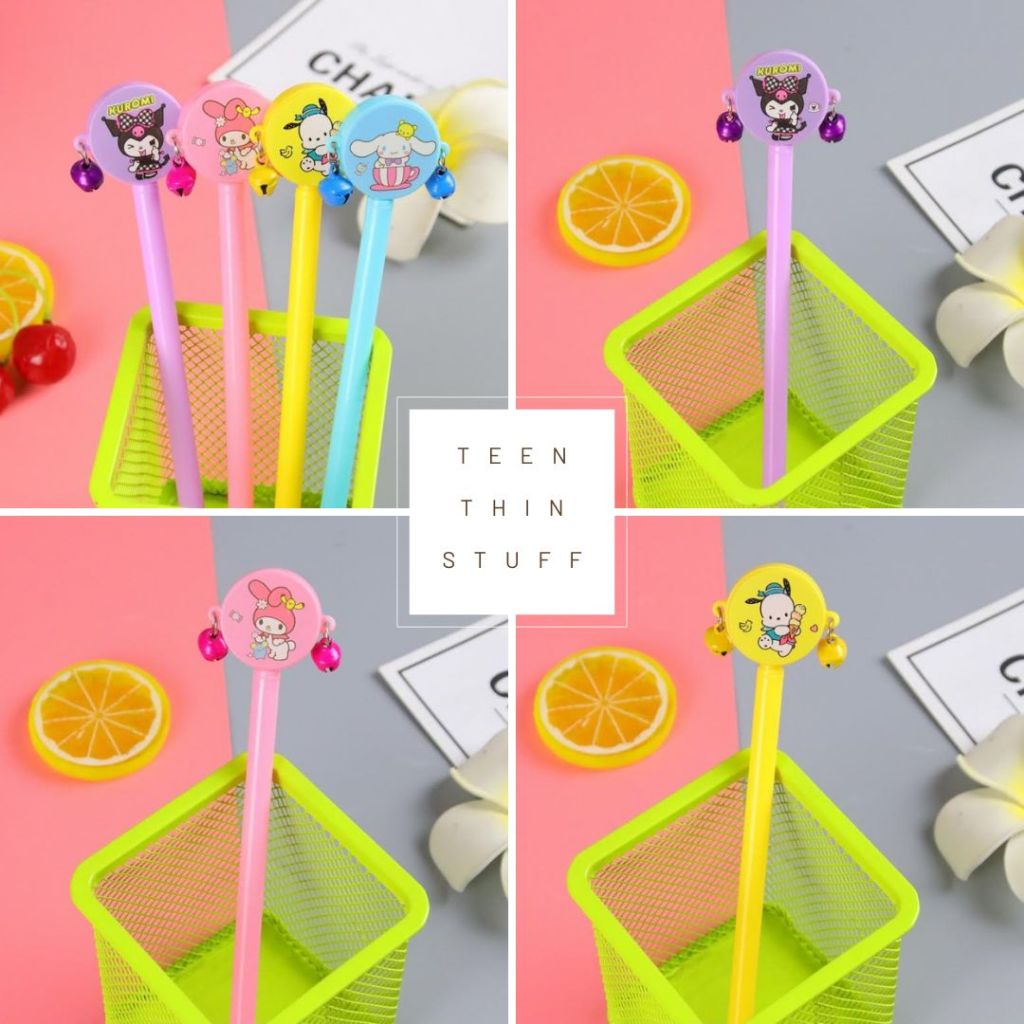 

BOLPEN KUROMI MELODY | PULPEN GANTUNG LONCENG SANRIO PEN GEL SANRIO LONCENG LUCU BOLPEN TINTA CAIR