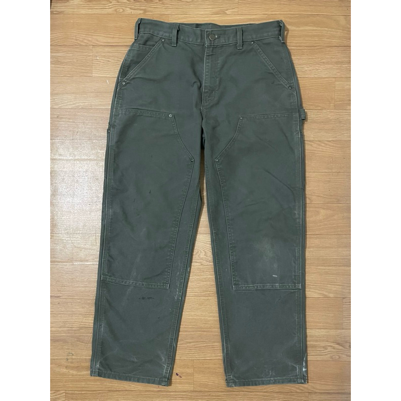 CARHARTT DOUBLE KNEE PANTS MOS GREEN