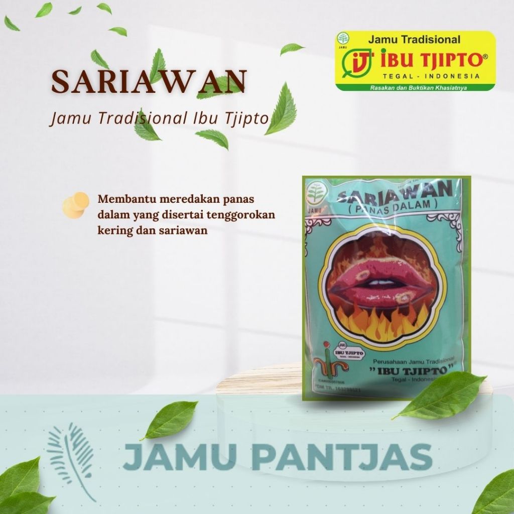 

JAMU SARIAWAN ~ IBU TJIPTO ISI 10 SACHET