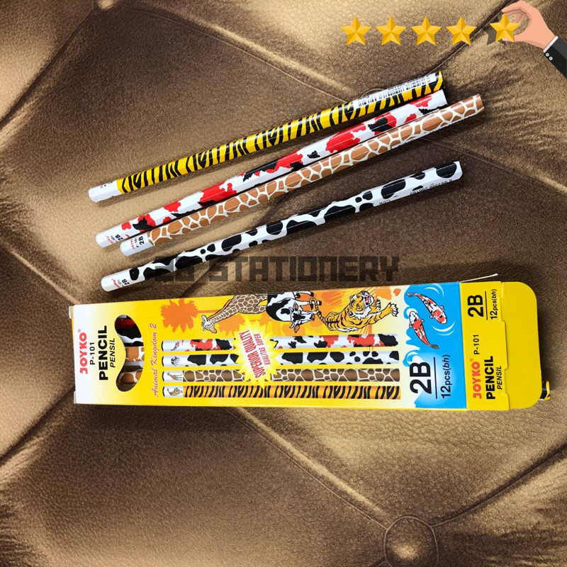 

Pensil Joyko 2B P-101 / cover motif hewan