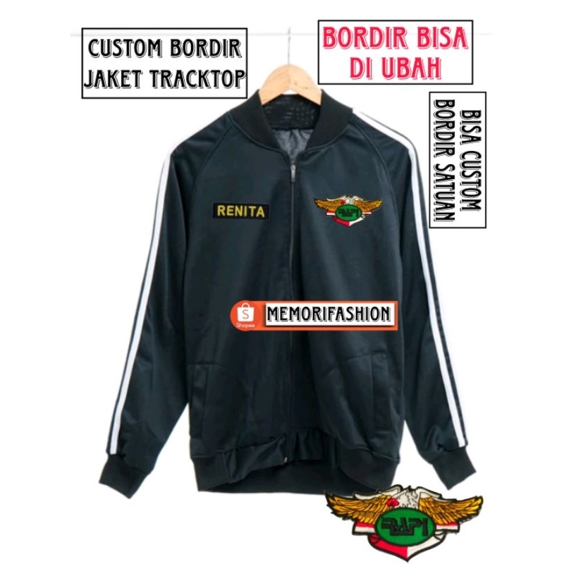 JAKET TRACKTOP CUSTOM BORDIR SATUAN