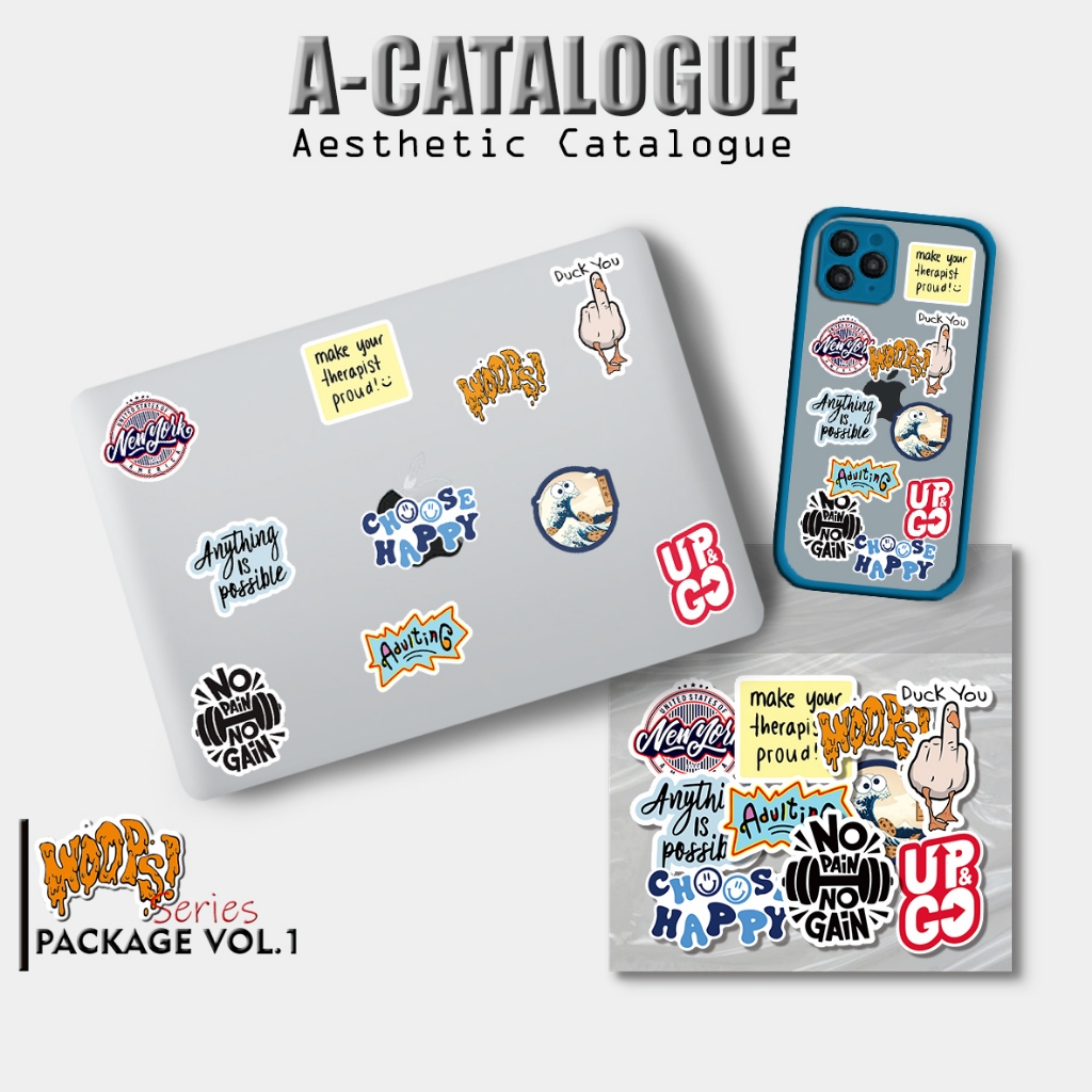 

Sticker Aesthetic For Case Laptop Macbook Bujo Craft Skateboard Notebook || VIBES WOOPS AESTHETIC