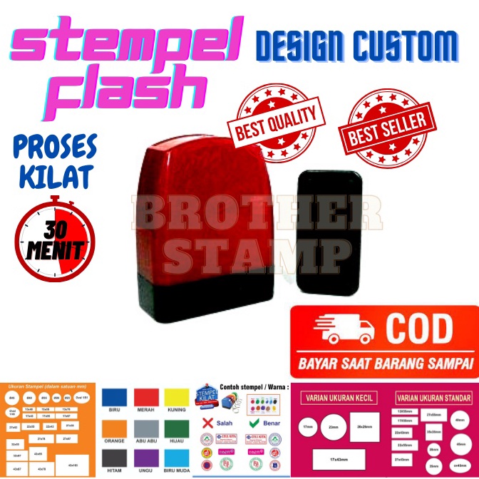 

STEMPEL CUSTOM 13X43 MM OTOMATIS TINTA BISA 2 WARNA ART J4G3