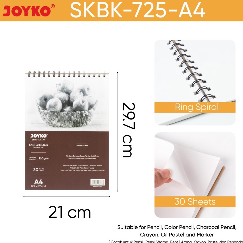 

Buku Sketsa Gambar Sketch Book Joyko SKBK725A4 ART W1D6