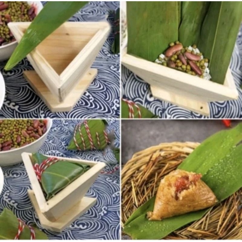 Cetakan Bacang Kayu Ukuran Sedang / Alat Pembungkus Bakcang Segitiga