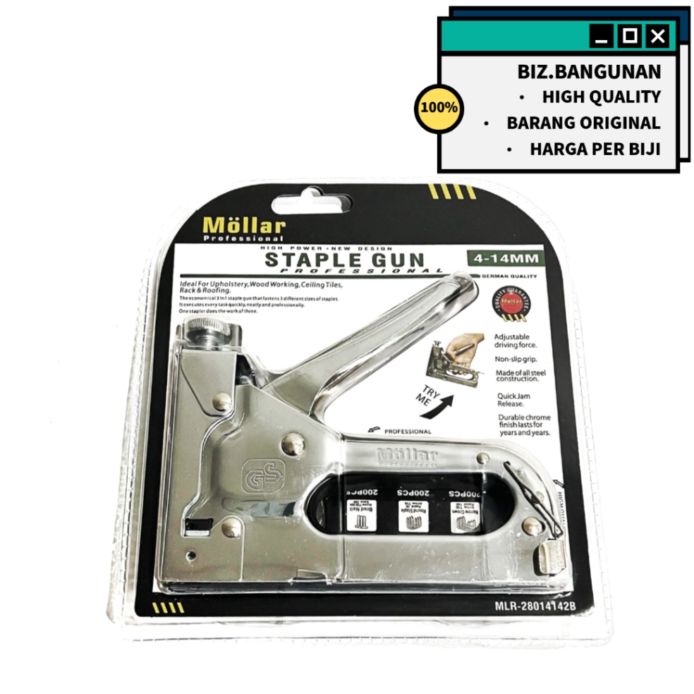 

STAPLE GUN MOLLAR 3 IN 1 STAPLES STAPLER TEMBAK HEAVY DUTY ART J9O1