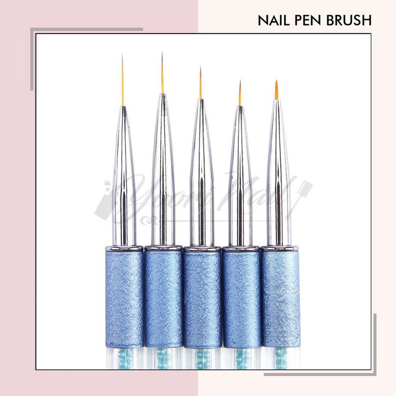 

Diamond pen brush 5mm 7mm 9mm 11mm kuas painting gel brush nail art paint kuas lukis uv gel nails ART A8A1