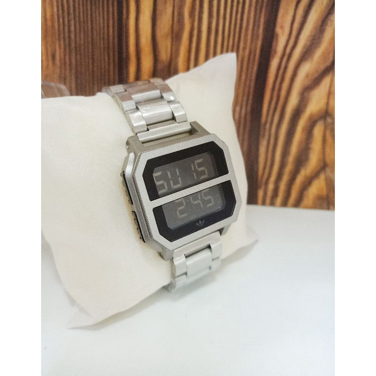 ART P99T Jam Tangan Adidas Unisex Digital Rantai Stainless