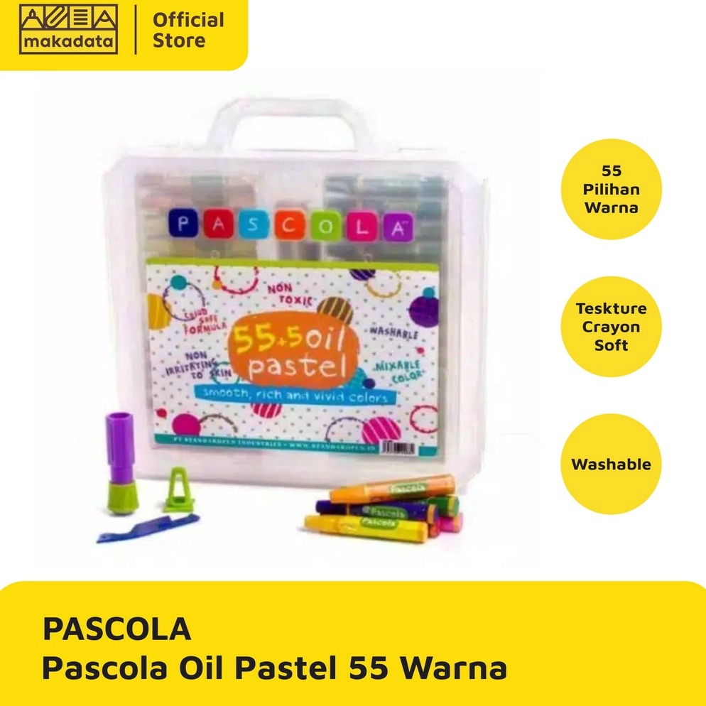 

CRAYON OIL PASTEL PASCOLA ISI 55 WARNA MURAH ART O8M3