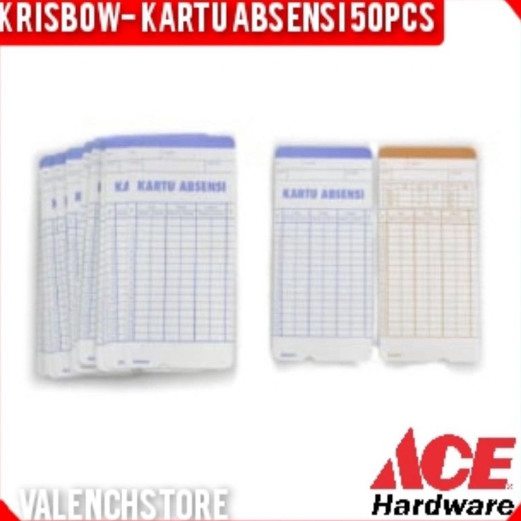 

KRISBOW KARTU ABSENSI KARTU ABSEN MANUAL CEKLOK ISI 1 PCS KARTU ABSEN ART J4R7