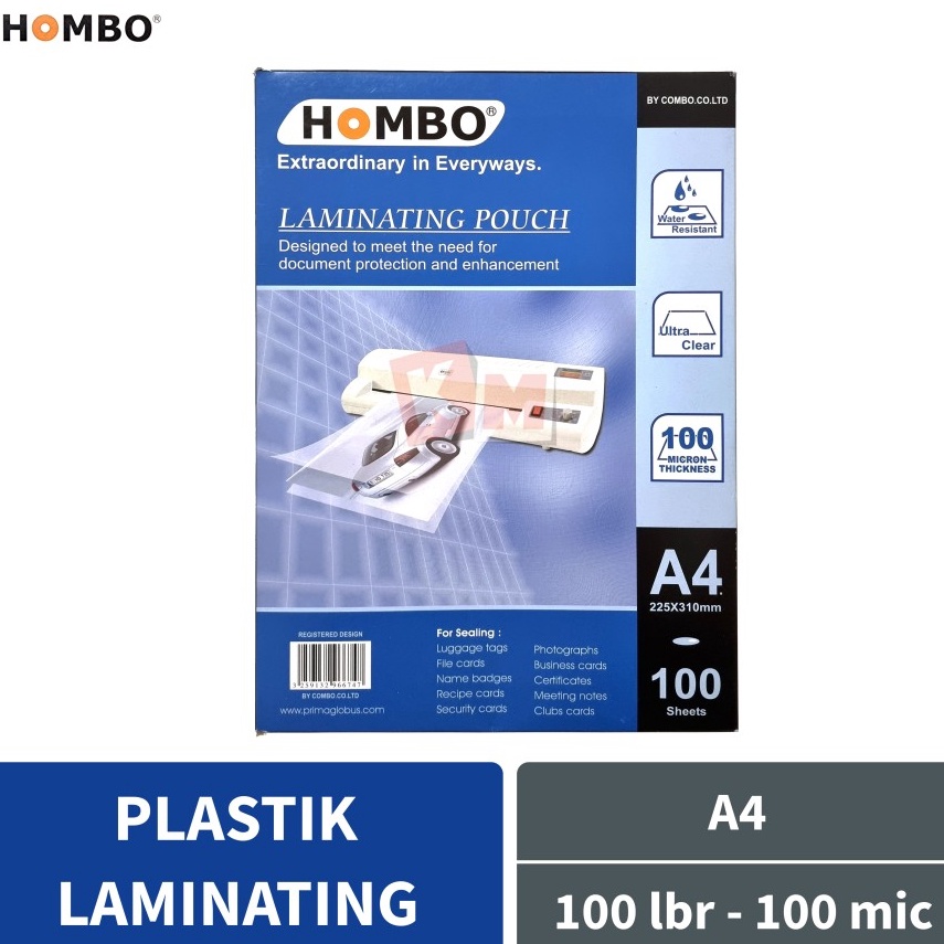 

Plastik Laminating Film Hombo A4 Ukuran A4 1 Micron ART S7S5