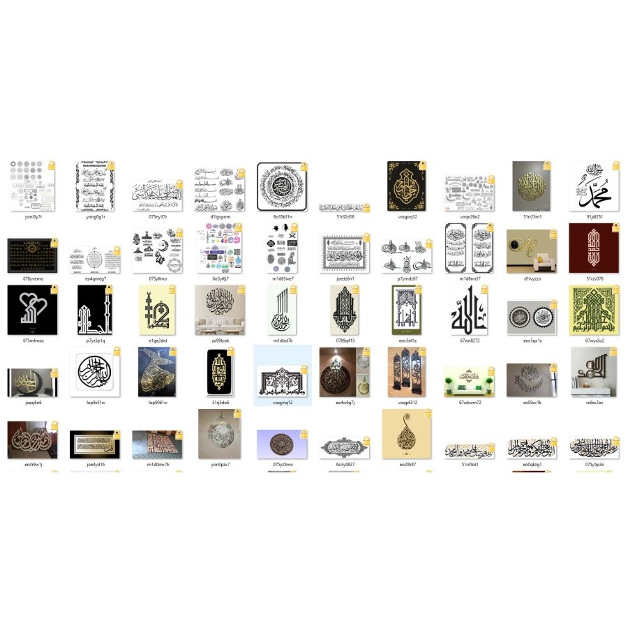 Arabic kaligrafi Islamic bundle File Laser Cutting CNC Router DXF FG35