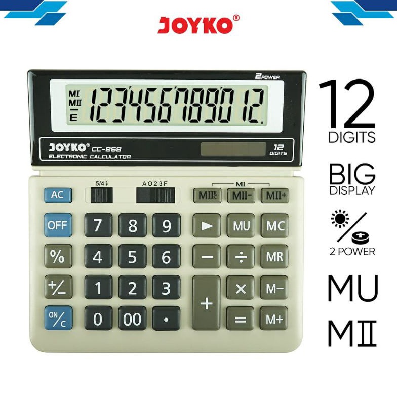 

Kalkulator Joyko CC868 12 digit 1pcs ART E8B3