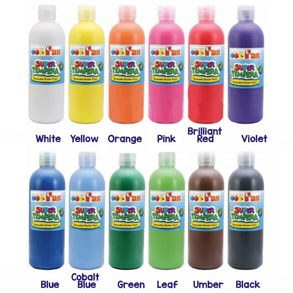 

FAS Super Tempera Washable Poster Paint 5ml Cat Air Anak Painting ART F6J7