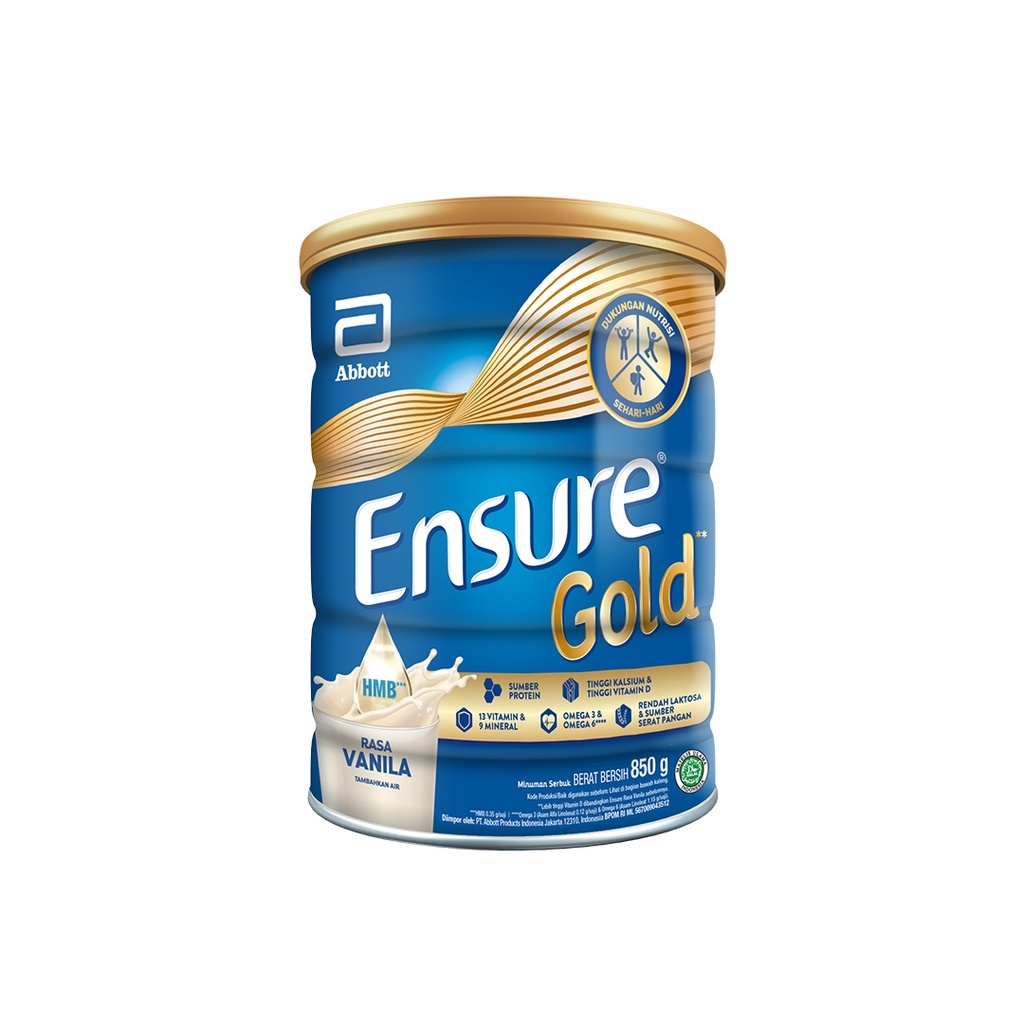 

SUSU ENSURE GOLD VANILA & COKLAT | 850 GRAM