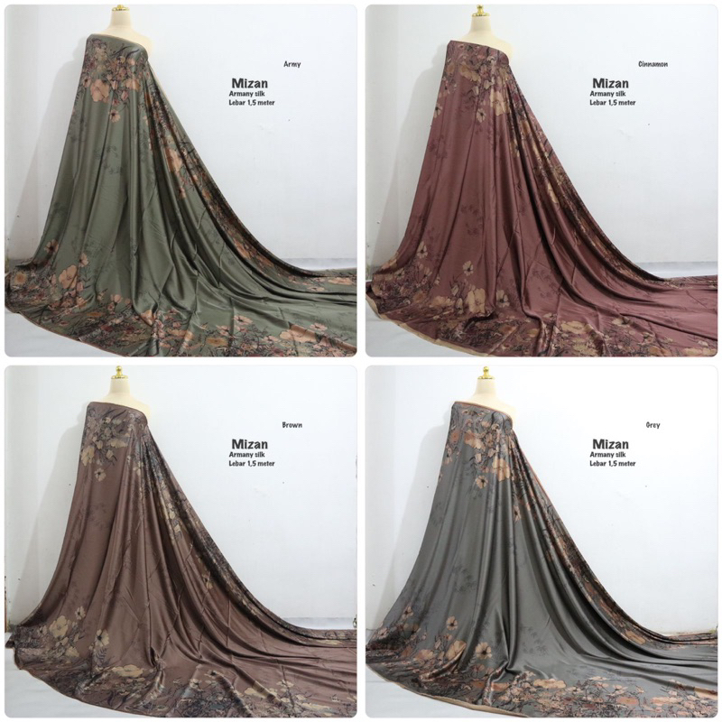 Kain gradasi warna | kain armany silk gradasi motif | kain motif pinggir | kain motif bunga