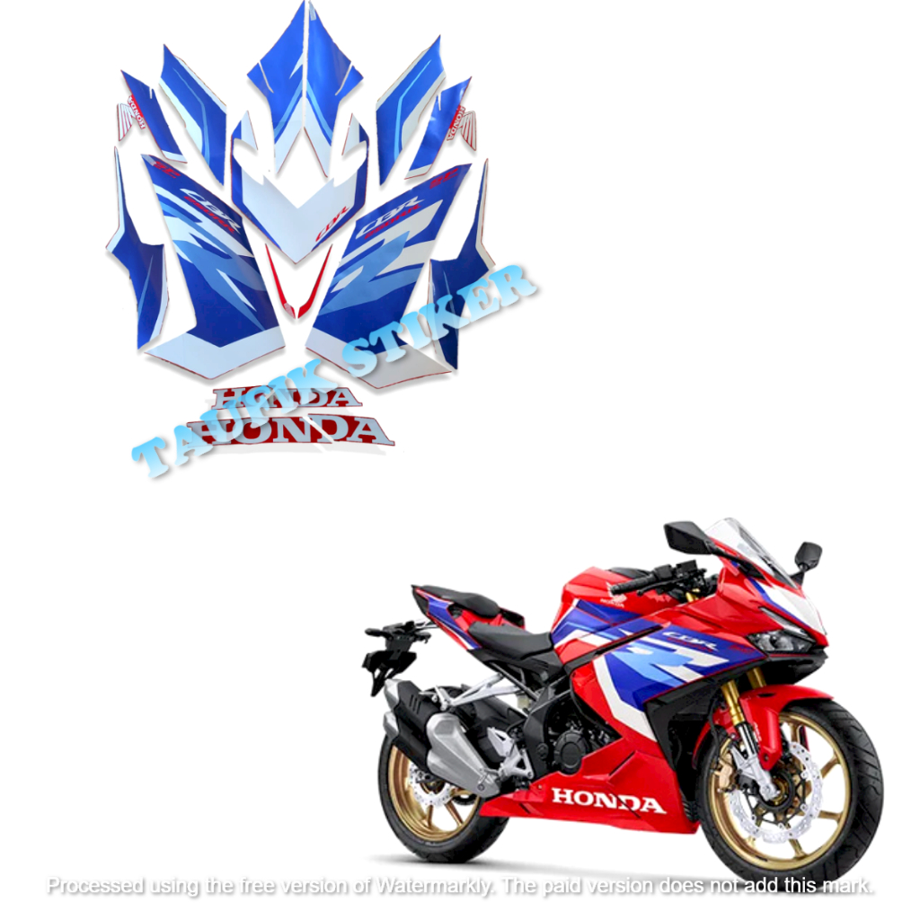 SRIPING LIS BODY MOOR HONDA CBR 250RR 2023 2024 MERAH BIRU SATNDAR FULL SET