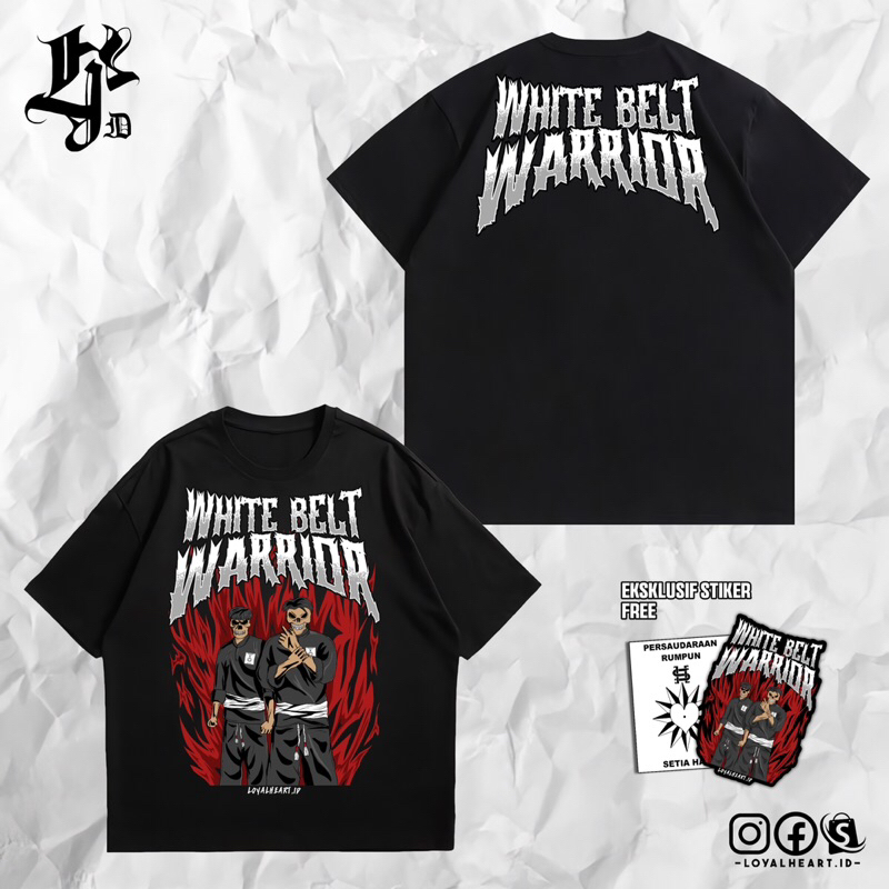 T-SHIRT | WHITE BELT WARRIOR PRSH KAOS PRSH TERBARU KAOS PRSH DISTRO TERBARU