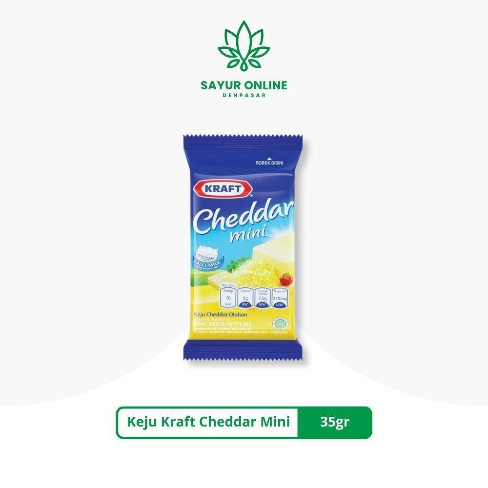 

Keju Kraft Cheddar Mini 35gr - Sayur Online Denpasar