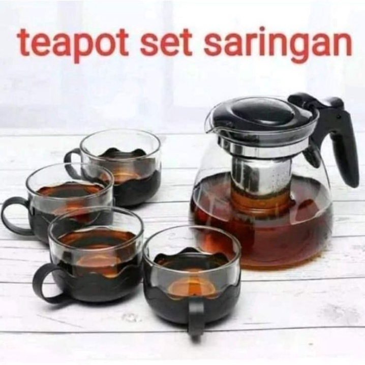 Murah Lebay tea pot set 5 in 1teko gelas kopi set murahsouvernirkado murahteko murahgelas set