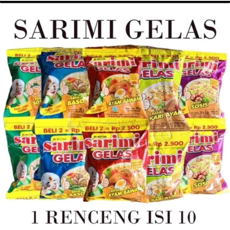 

sarimi gelas renceng isi 10
