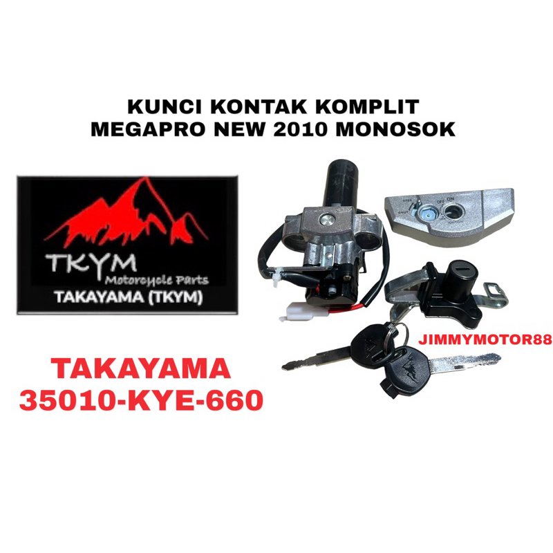 KUNCI KONTAK KOMPLIT MEGAPRO NEW 2010 MONOSOK MEREK TAKAYAMA HIGH KUALITAS SUPER