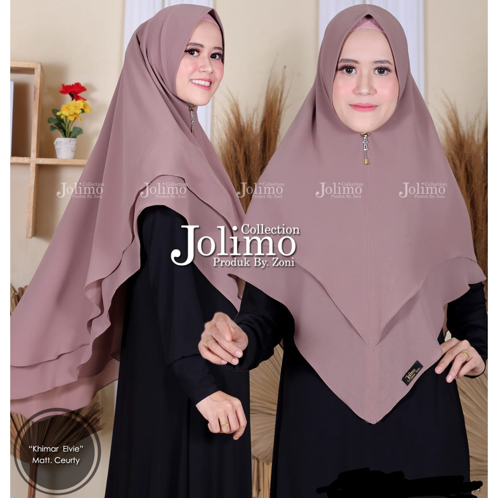 Khimar  Syari Ceruti 2 Layer Pinguin Pet Antem Lv