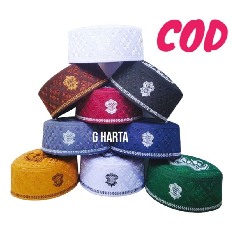 SONGKOK PECI KOPIAH USTADZ ADI HIDAYAT Peci Malaysia Hitam peci asagofah putih hitam peci asagofah b