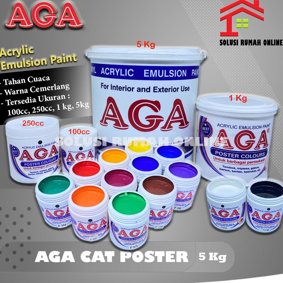 

Cat AGA Poster Acrylic Akrilik Dekor Gabus Lukis 5 Kg ART L6W8
