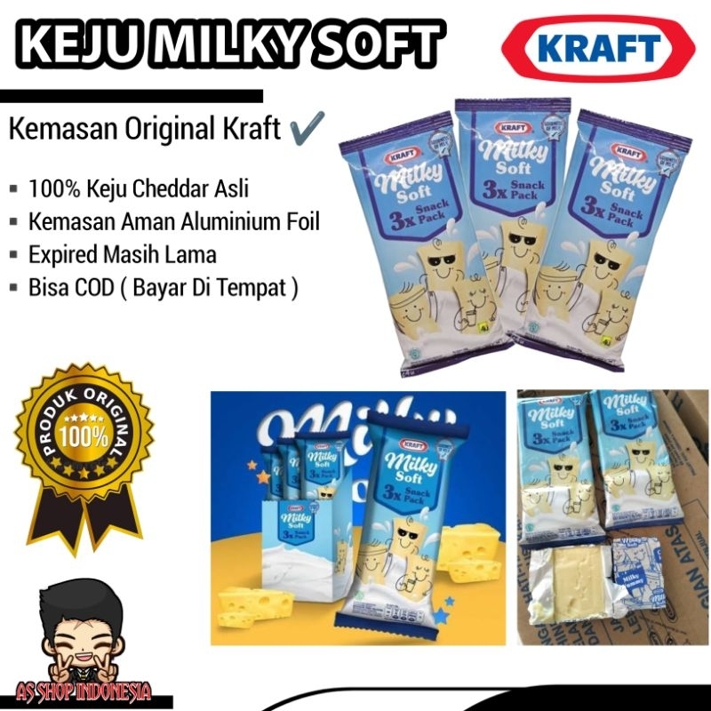 

Keju Kraft Milky Soft Isi 3 Pack 90gr Termurah