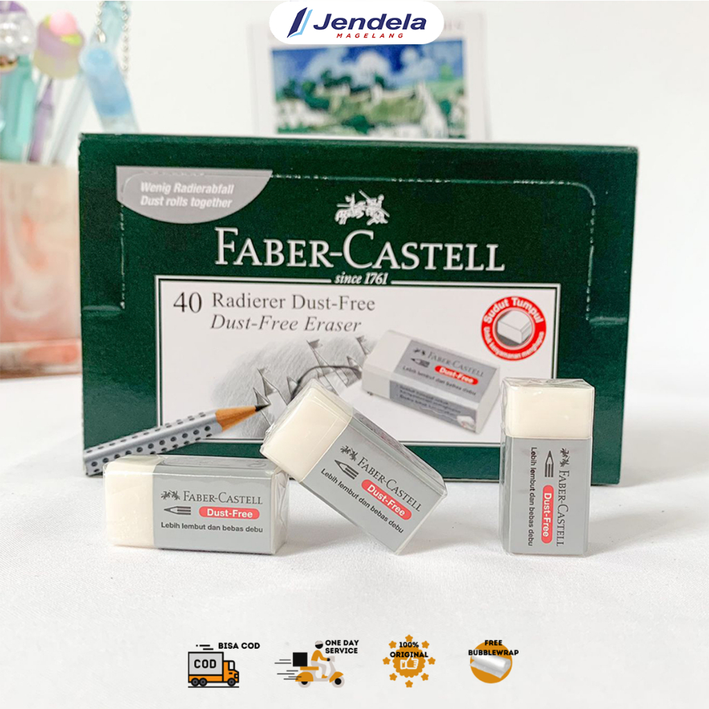 

Penghapus Colour Dust Free Hitam Putih Ebta & SPMB Faber Castell Harga Satuan ATK