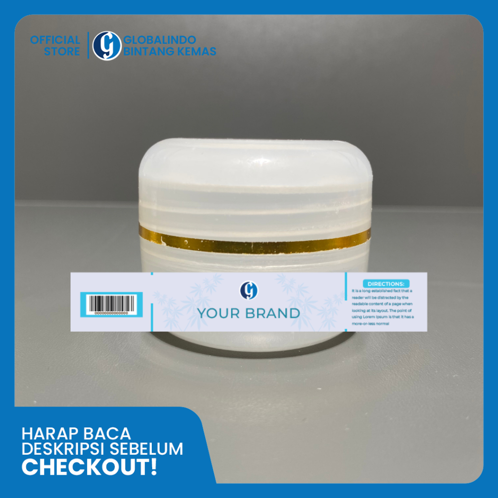 

Stiker Label Skincare Pot Cream | Cetak Label Stiker Pot Skincare |