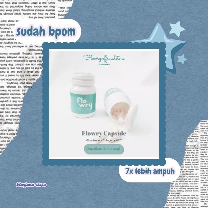 FLOWRY CAPSULL , glutathione // collagen // vit c Free ongkir