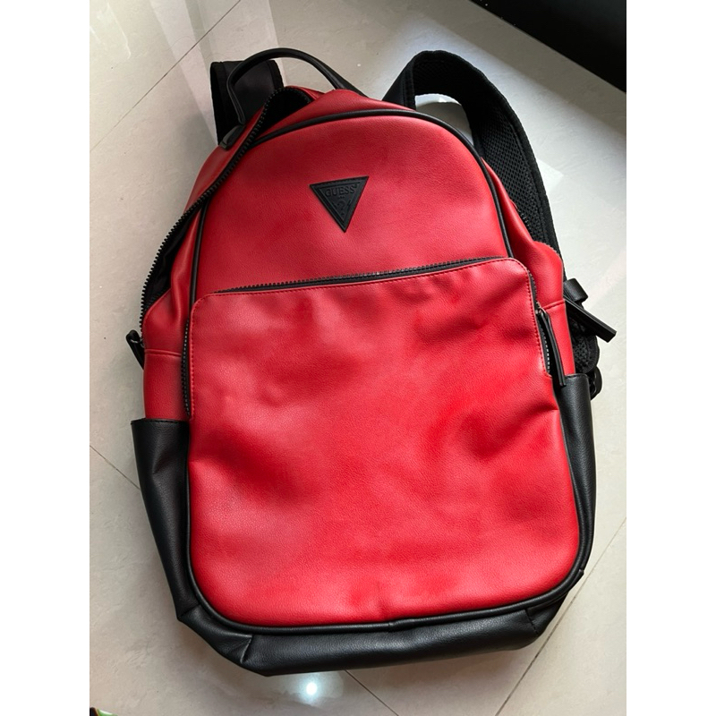 Preloved Tas Ransel Guess Merah