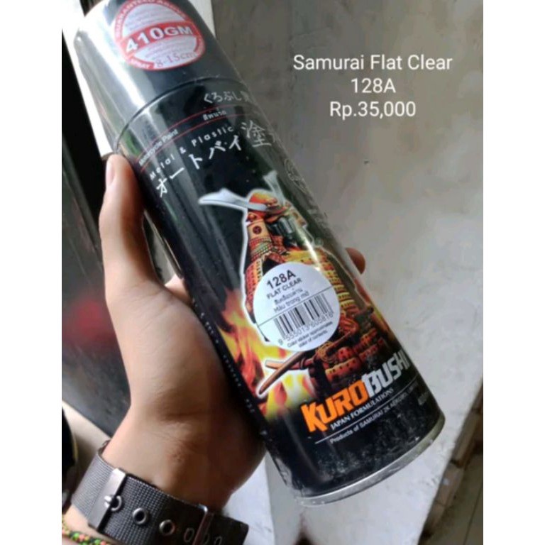

Cat Samurai Paint 128A FLAT CLEAR Vernis doff tidak kilap anti gores Pilox pylog cat semprot ART Y4G9