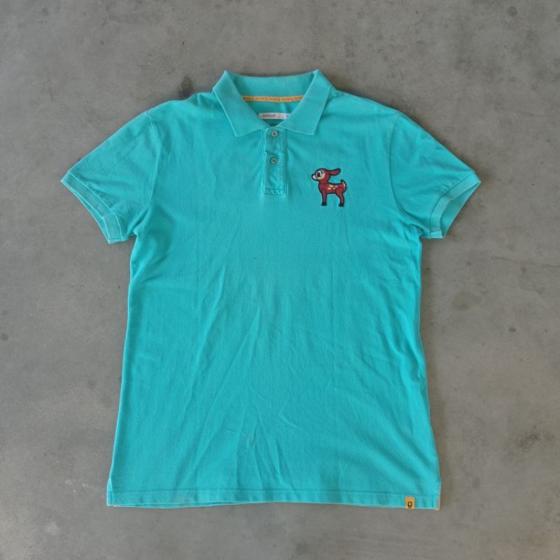KAOS POLO T-SHIRT PANCOAT BIRU LAUT RUSA
