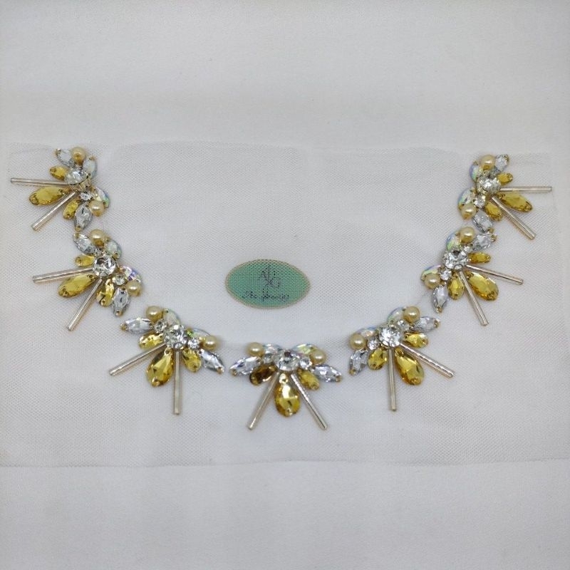 Payet rangkai diamond buggle 25mm | Payet rangkai mutiara sintetis | Payet rangkai sewarisky | mute 