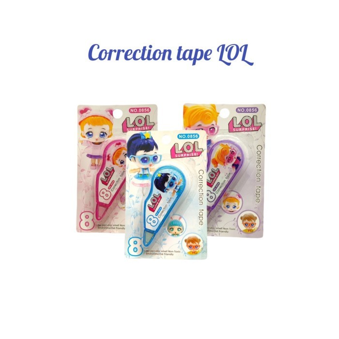 

Correction Tape Impor LOL Tebal (5 mm x 3 meter) Tipe x Kertas
