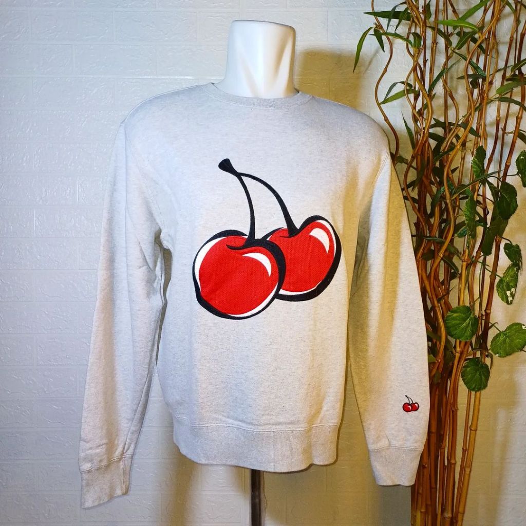 SWEATER CREWNECK KIRSH BIG LOGO, ABU" SIZE M-L (SECOND BRANDED) CN0023