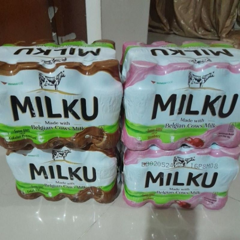 

Milku 200ml 1 KARTON isi 12 botol Rasa | Susu UHT Milku 200 ml Murah Promo