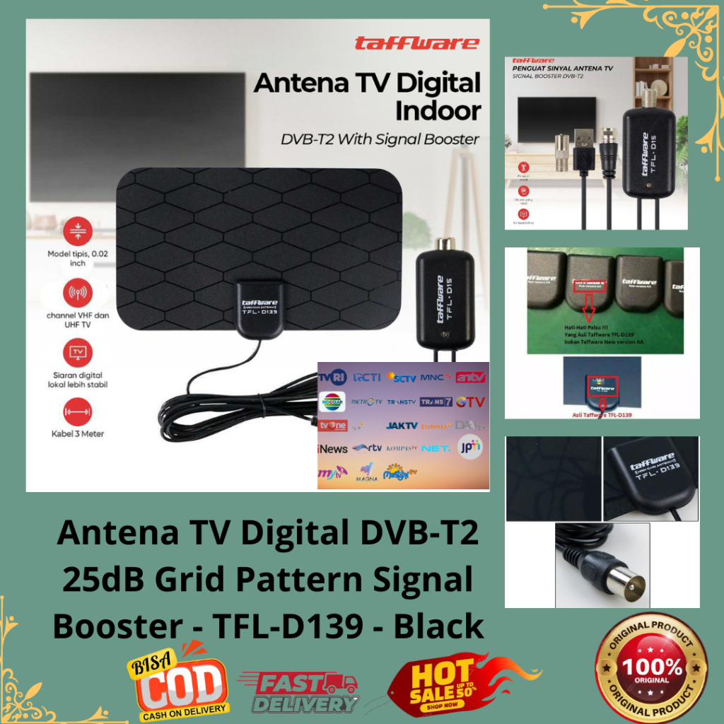 [TERMURAH 1000%]ANTENA TV DIGITAL INDOOR ALL Channel INDONESIA